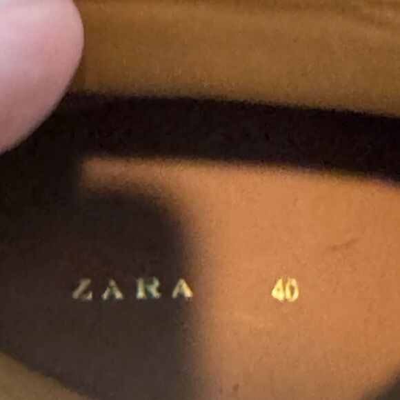 Zara Men's Leather Tan Suede Buckled Ankle Boots Size 40 US 7 - Picture 4 of 10